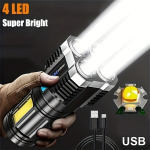 LED žibintuvėlis su USB įkrovimu