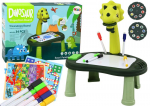 Pie&scaron;imo projektorius su priedais ir staliuku Lean Toys Triceratops Board 19613, žalias