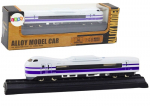 Metalinis traukinio modelis, violetinis/baltas