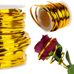 Dekoratyvinė floristinė vielutė, 15 m, auksinė