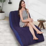 Ergonomi&scaron;ka pripučiama sofa - ne&scaron;iojamas, plaunamas PVC gultas., Mėlyna