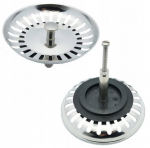 Kriauklės kam&scaron;tis su filtru reguliuojamas fi90, fi115 mm chromas