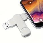 USB laikmena 3-in-1 USB atmintinė telefonams, Sidabrinis