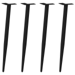 Kavos staliuko kojelės, 4 vnt., juoda, 72-73cm, plienas