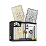 Copag Legacy Bridge Jumbo Index Žaidimo Kortos Dviguba Kaladė (Juoda Ir Auksinė)