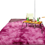 Fluffy Madingas Ry&scaron;kus Kilimas Namų Terasai, Tie dažyti vyno raudonai