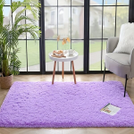 Violetinis ilgaplaukis pliu&scaron;inis kilimas, 39,37 * 78,74 colio / 100 * 200 cm