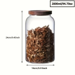 Stiklinis maisto laikymo indelis, 2800 ml
