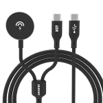 Dudao įkroviklis A12MaxC PD60W 2-in-1 Apple Watch / USB-C 1.2m - juodas
