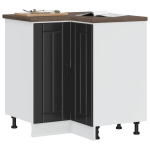 Virtuvės kampinė spintelė lucca black engineered wood