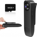 Mini kūno kamera 1080P FHD, plataus kampo lę&scaron;is, 360 min įra&scaron;ymas, naktinis matymas