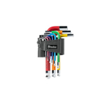 &Scaron;e&scaron;iakampių raktų su rutuline galvute rinkinys Bradas HX 1,5-10 mm, multicolour / short, 9 vnt.