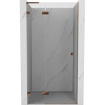 Du&scaron;o durys Mexen Lunar L, kairė, 125 cm, transparent/rose gold