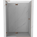 Du&scaron;o durys Mexen Lunar L, kairė, 140 cm, transparent/rose gold