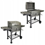 Sodo grilis su ratukais ir dangčiu BBQ Premium, 139x61,5x108 cm