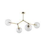 Tk Lighting Fairy lubinė lempa su 4 stiklo gaubtais ir auksiniu rėmu