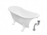 Vonia Besco Olaya 160, White+White, su sifonu Klik-klak Chrome
