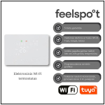 Elektroninis programuojamas termostatas Feelspot WTH25.05RF Wi-Fi, baltas,Elektroninis programuojamas termostatas Feelspot WTH25.05RF Wi-Fi, baltas