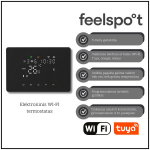 Elektroninis programuojamas termostatas Feelspot WTH25.05RF Wi-Fi, juodas,Elektroninis programuojamas termostatas Feelspot WTH25.05RF Wi-Fi, juodas