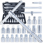 Geko Įrankių rinkinys G02712, 23 vnt., CrV plienas, 3/8&rdquo; raktas, 7.5 cm ir 15 cm rankenos, HEX, torx, 12-ta&scaron;kas, kvadratinis