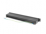 Patch panel 24 portų 1u Kat.5e Ftp juodas