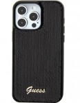 Guess Sequin Script Metal ant iPhone 15 Pro Max - juodos spalvos