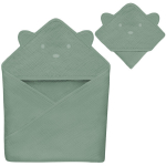 Vaiki&scaron;kas muslino rank&scaron;luostis su gobtuvu Lionelo Muslin Hooded Towel Green Forest