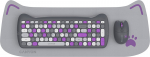 Canyon Hset-w6 bevielis klaviatūros ir pelės rinkinys, violetinis