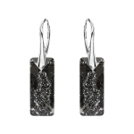 Sidabriniai auskarai moterims DiamondSky &bdquo;Growing Crystal II (Silver Night)" su Swarovski kristalais