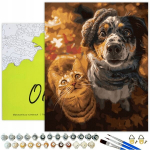 Tapymas pagal numerius, Rudens draugai, 40x50, Oh-art, ANG1028