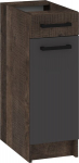 Virtuvinė spintelė Meblocross Korfu KOR-01-S30-1SZ, ąžuolo/grafito spalvos
