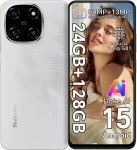 Telefonas Blackview COLOR 6 4G 8/128GB SD 2TB, 6.67" 90Hz 50MP+13MP, 5000mAh Android 15 Dual SIM Face ID - Balta