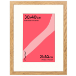 Nuotraukų rėmelis su passe-partout FRAMAI 30x40 cm Nuotraukų rėmelio dydis 21x30 cm ąžuolo spalvos rėmelis su &scaron;viesiu passe-partout