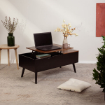 Homla ANZABI Transformuojamas kavos staliukas, Juoda/Ruda, 105 x 50.5 x 43.5 cm