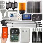 Dviejų varčių vartų 2x2 m 400 kg + SOLAR SET + WIFI + 4 nuotolinio valdymo pultai
