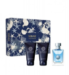 Kosmetikos dovanų rinkinys vyrams Versace Pour Homme: tualetinis vanduo 50ml + balzamas po skutimosi 50ml + du&scaron;o želė 50ml