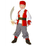 PIRATE (shirt with vest, pants, belt, shoe covers, bandana)