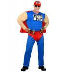 &bdquo;SUPER ALAUS ŽMOGUS&ldquo; (raumenų kombinezonas su apsiaustu, skardinių dėklu, kepure)