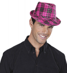 PINK TARTAN FEDORA