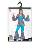&bdquo;70-ųjų GROOVY STYLE &ndash; mėlyni burbuliukai&ldquo; (mar&scaron;kinėliai, kelnės, galvos juosta)