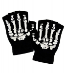 FINGERLESS SKELETON GLOVES in wool