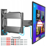 TV laikiklis TV pasukamas reguliuojamas sieninis laikiklis 81&ndash;152 cm, TV pasukamas reguliuojamas sieninis laikiklis 81&ndash;152 cm