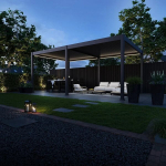 Pavėsinė Pergola DELUXE AUTOMATIC 3.6x6 su LED, Anthracite