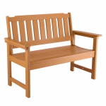 Lauko suoliukas, 128x62x93 cm, natūrali mediena, plastikinis rėmas