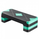 Aerobinė step platforma 71x26,7 cm žalia, reguliuojama fitneso treniruotėms