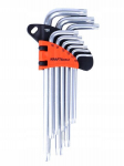 9 ilgųjų Torx imbusinių raktų rinkinys T10-t50