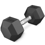 Plieninis hantelis HEX 1 X 12,5 kg &mdash; universalus sprendimas jėgos treniruotėms