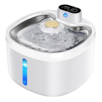 Automatinė gyvūnų gertuvė be laido, 2,6 l, nerūdijantis plienas 304, judesio jutiklis, balta, 1 vnt