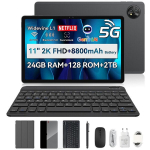 Plan&scaron;etinis kompiuteris Blackview ZENO 10 11" FHD AI Android 15, RAM 24 GB ROM 128 GB/SD 2 TB, 8800mAh Widevine L1 1080P WPS, Dual SIM - Juoda