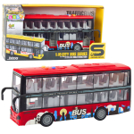 Dviauk&scaron;tis autobusas City Bus su &scaron;viesos ir garso efektais, 1:16, raudonas